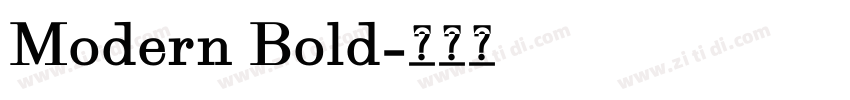 Modern Bold字体转换